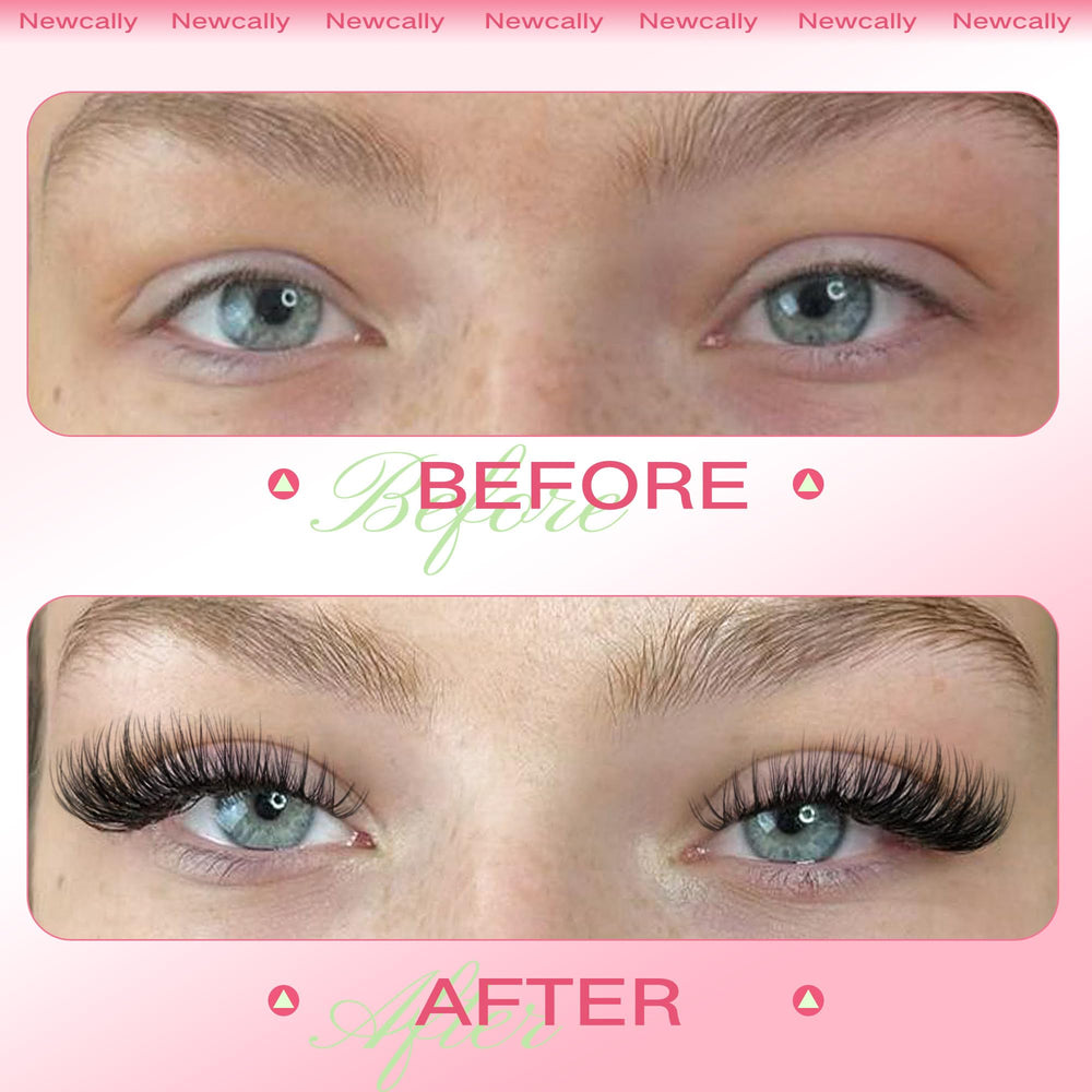 Newcally Wispy Lash Clusters look naturel quotidien pour un regard vivant.
