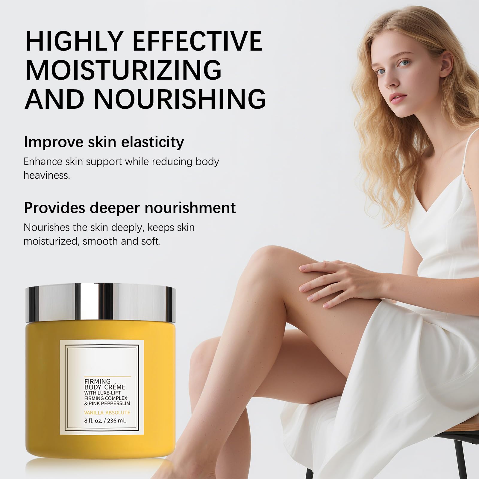 New Champagne Crème – massage rapide pour une peau rafraîchie et hydratée.
