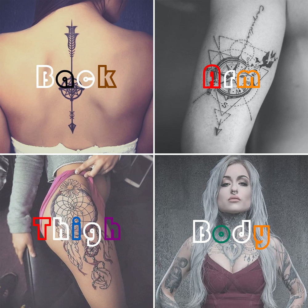 NewCraft tatouage temporaire encre bleu, accents modernes et marins