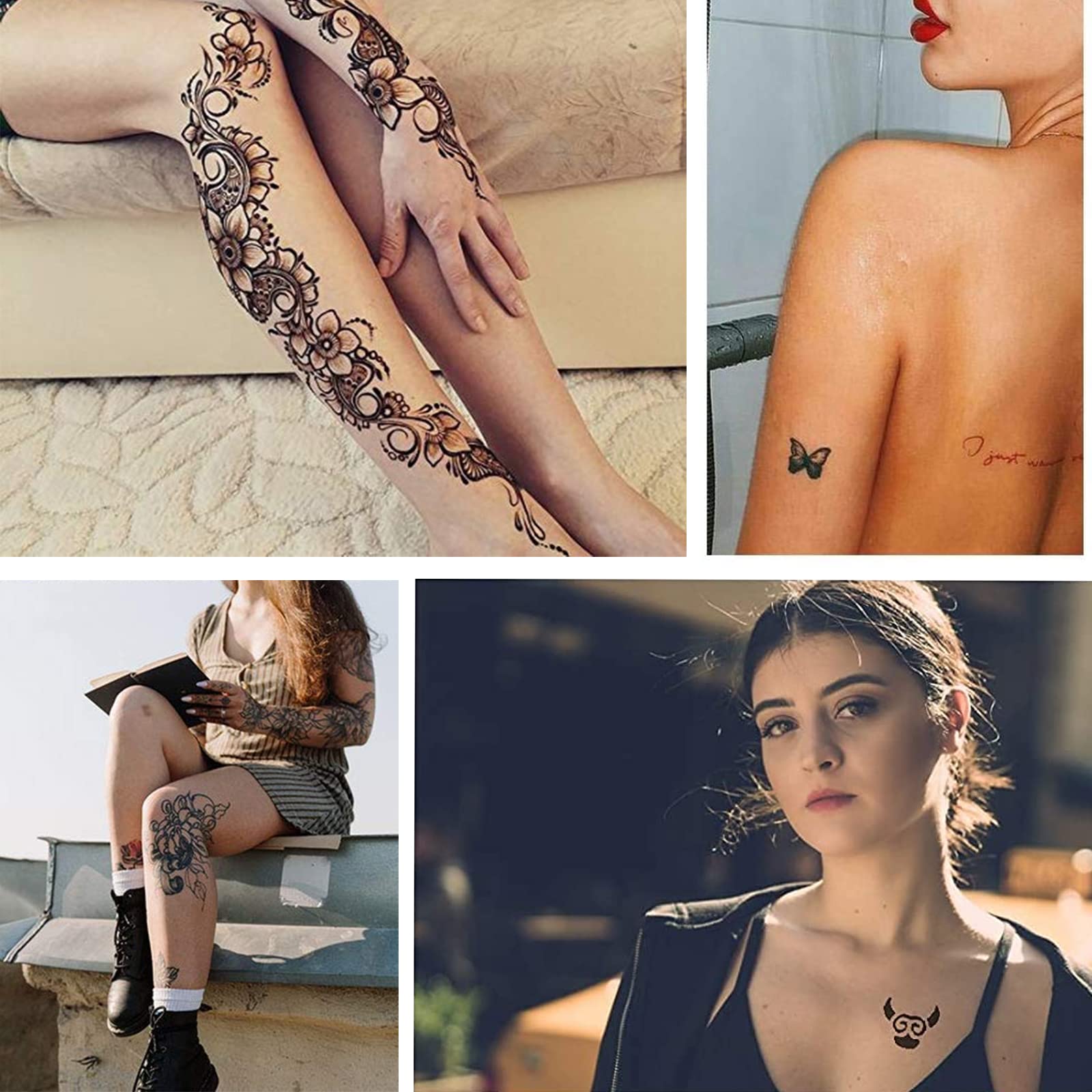 NewCraft tatouage temporaire encre orange, motifs lumineux et dynamiques