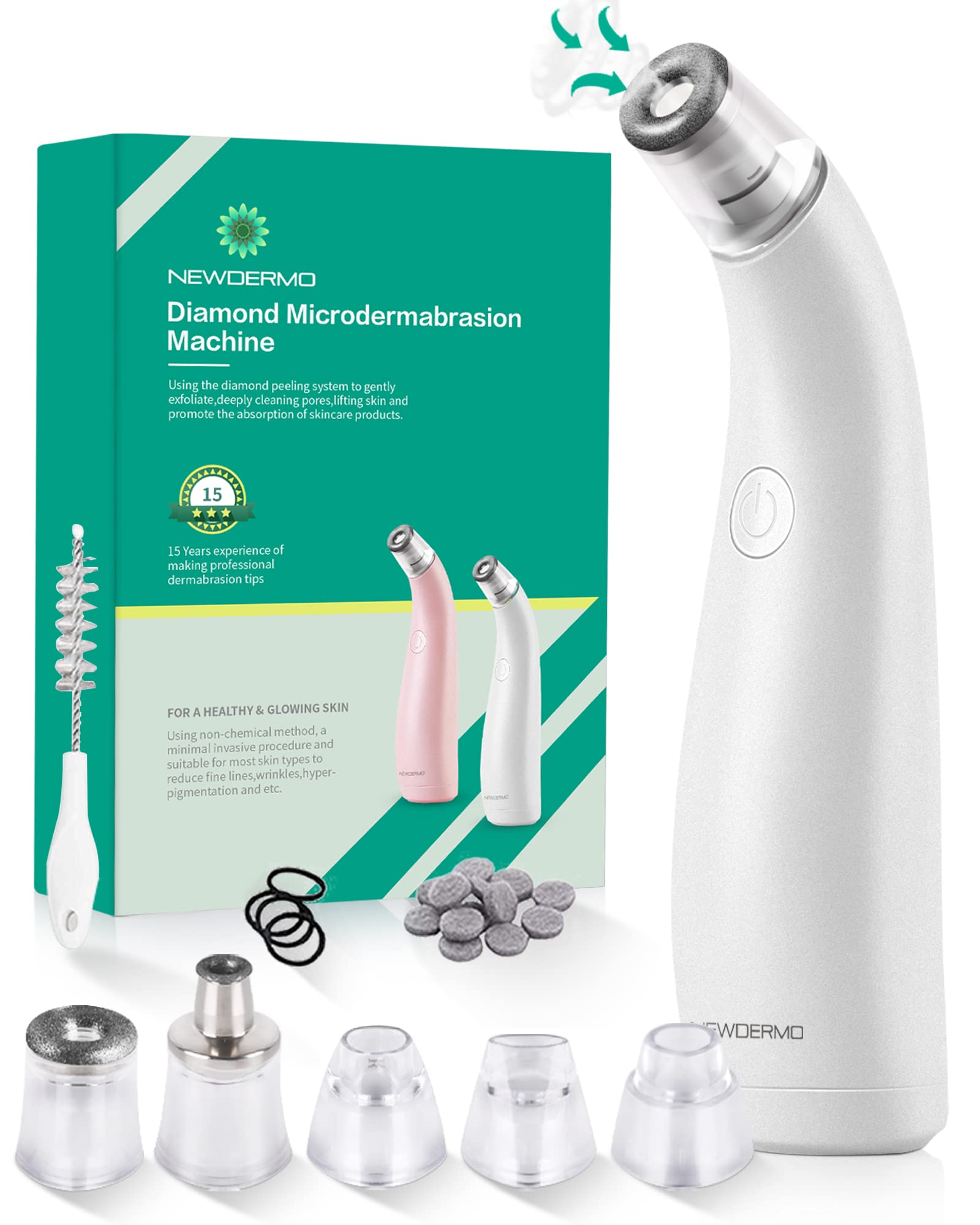 NEWDERMO machine microdermabrasion visage diamant révèle l'éclat naturel