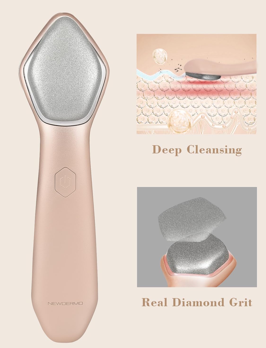 NEWDERMO Microdermabrasion design portable parfait pour les voyages.