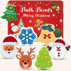 NEWFEIFAN coffret bombes bain Noël pour enfants, six pièces faciles à tenir.