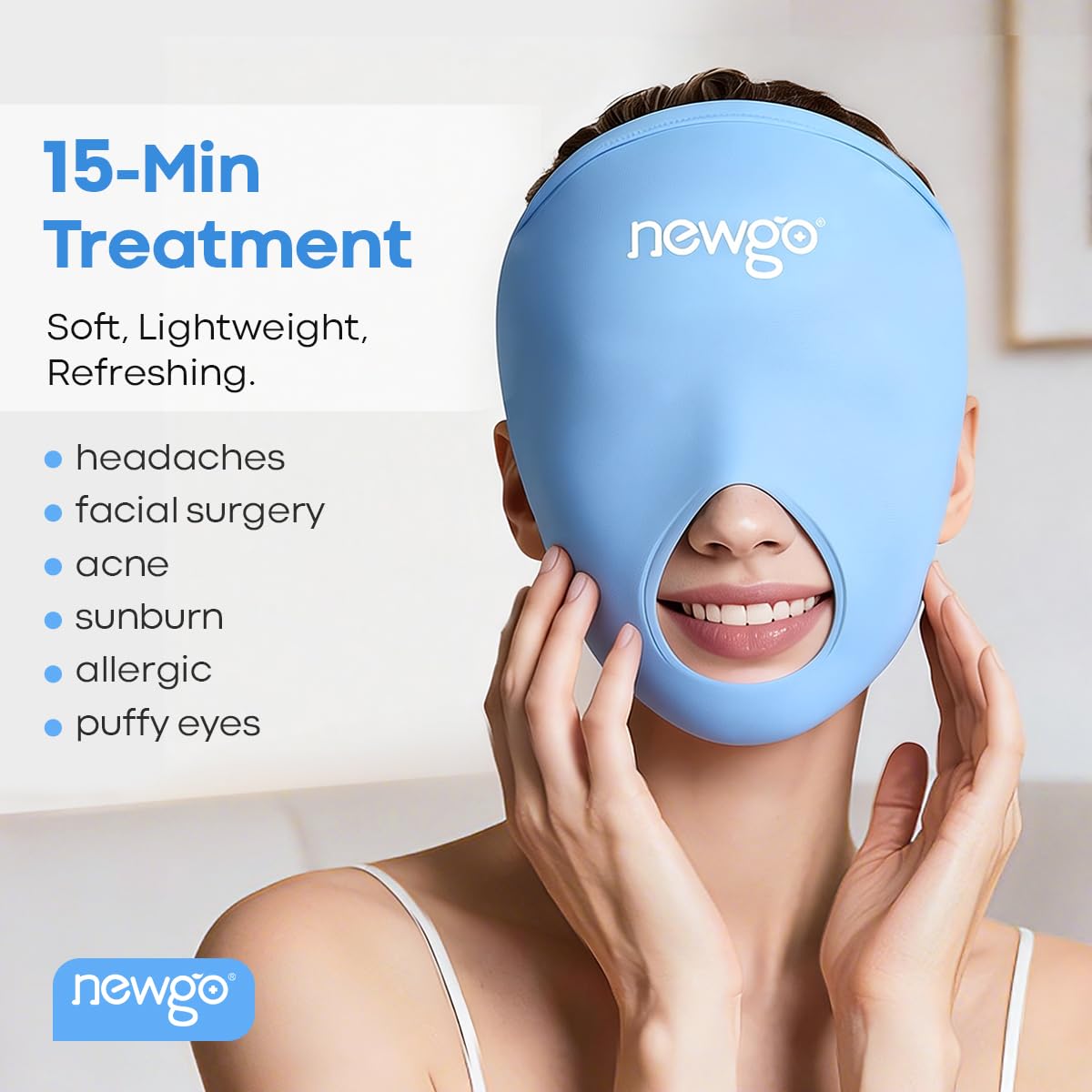 NEWGO Masque Glace Yeux poches pour relief rapide des poches et fatigue