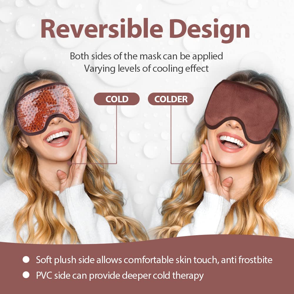 NEWGO Masque Yeux – design double-face offre un refroidissement plus profond.