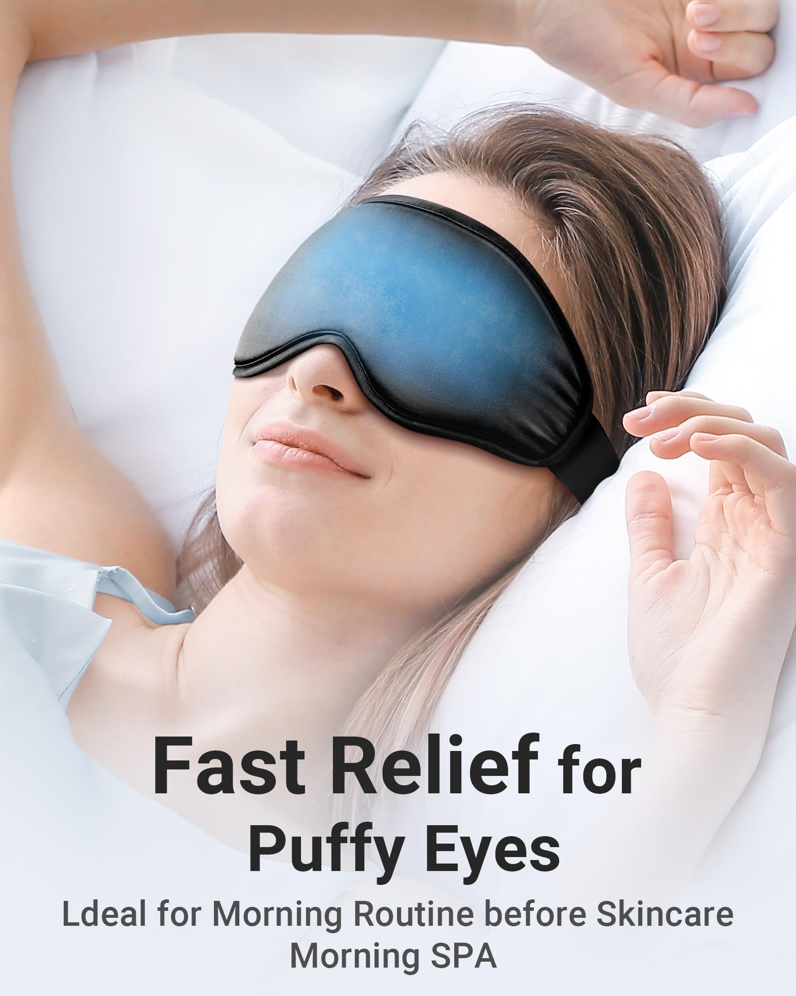 NEWLA masque-yeux-reutilisable, gel durable et utilisation répétée après congélation.