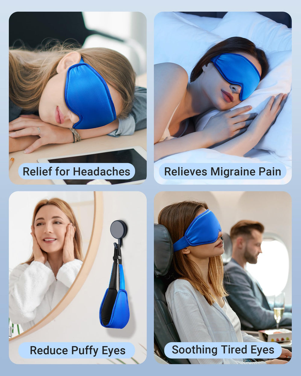 NEWLA Masque Yeux – rangement pratique pour les déplacements.