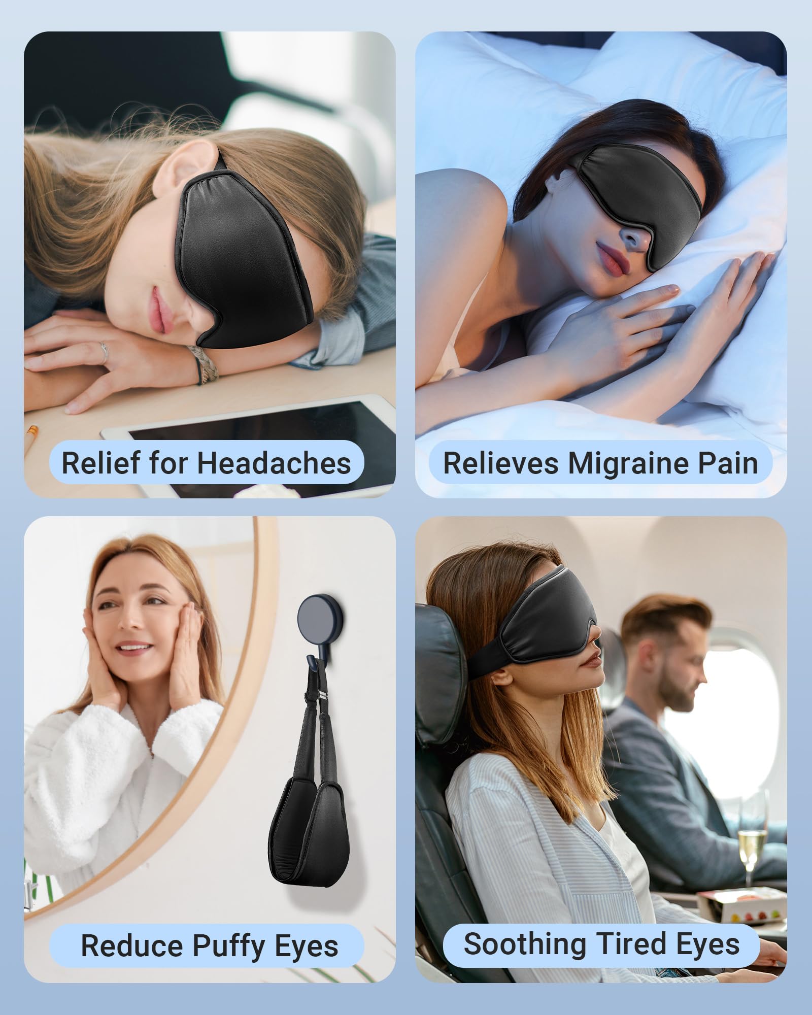 NEWLA masque-yeux-usage-quotidien, parfaite pour la détente et le sommeil.