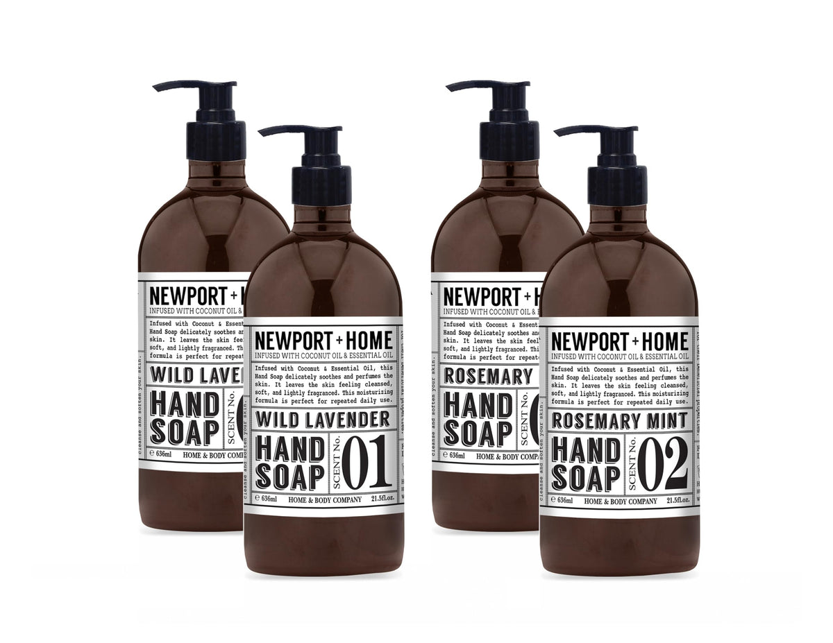 Newport Savon Mains Lavande Sauvage – pompe facile, peau douce et parfum léger.
