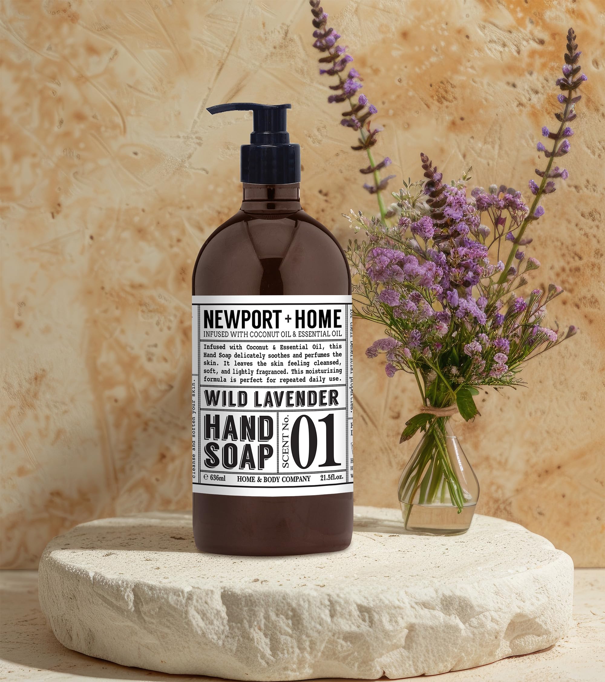 Newport Savon Mains Romarin Menthe – rafraîchissant et nettoyage en douceur.