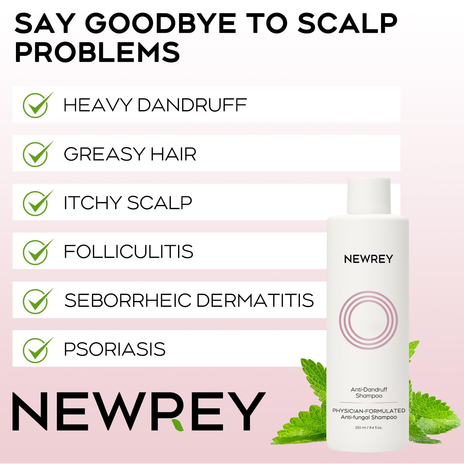 Texture crèmeuse du shampoing NEWREY enveloppant le cuir chevelu pour un soin doux.