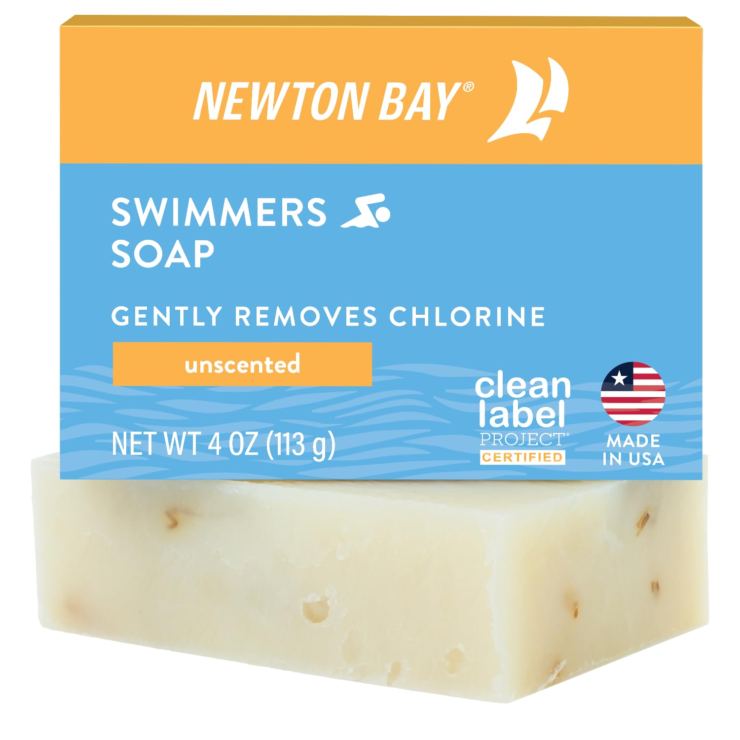 Newton Bay Savon Nageurs - barre 4 oz pour nettoyer après natation