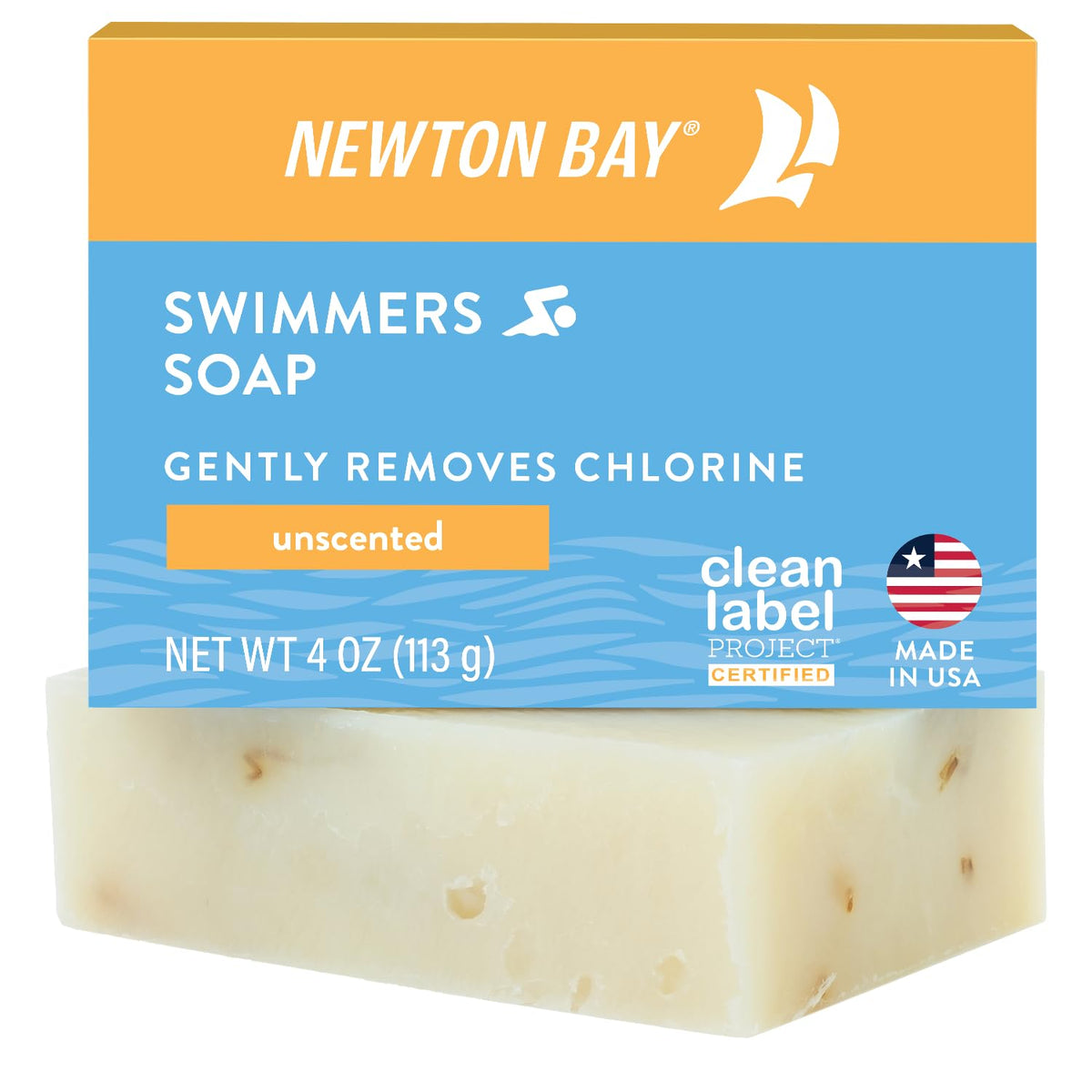 Newton Bay Savon Nageurs - barre 4 oz pour nettoyer après natation