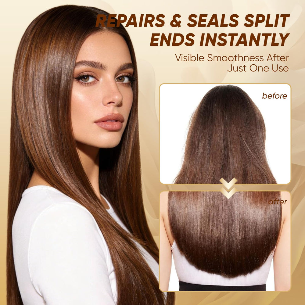 Sérum léger NEWUREHO Split End Mender pour une application rapide et non grasse.