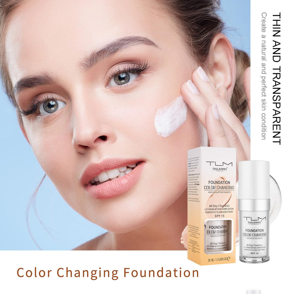 Newvenper fond de teint changeant - application fluide pour un teint uniforme et naturel.