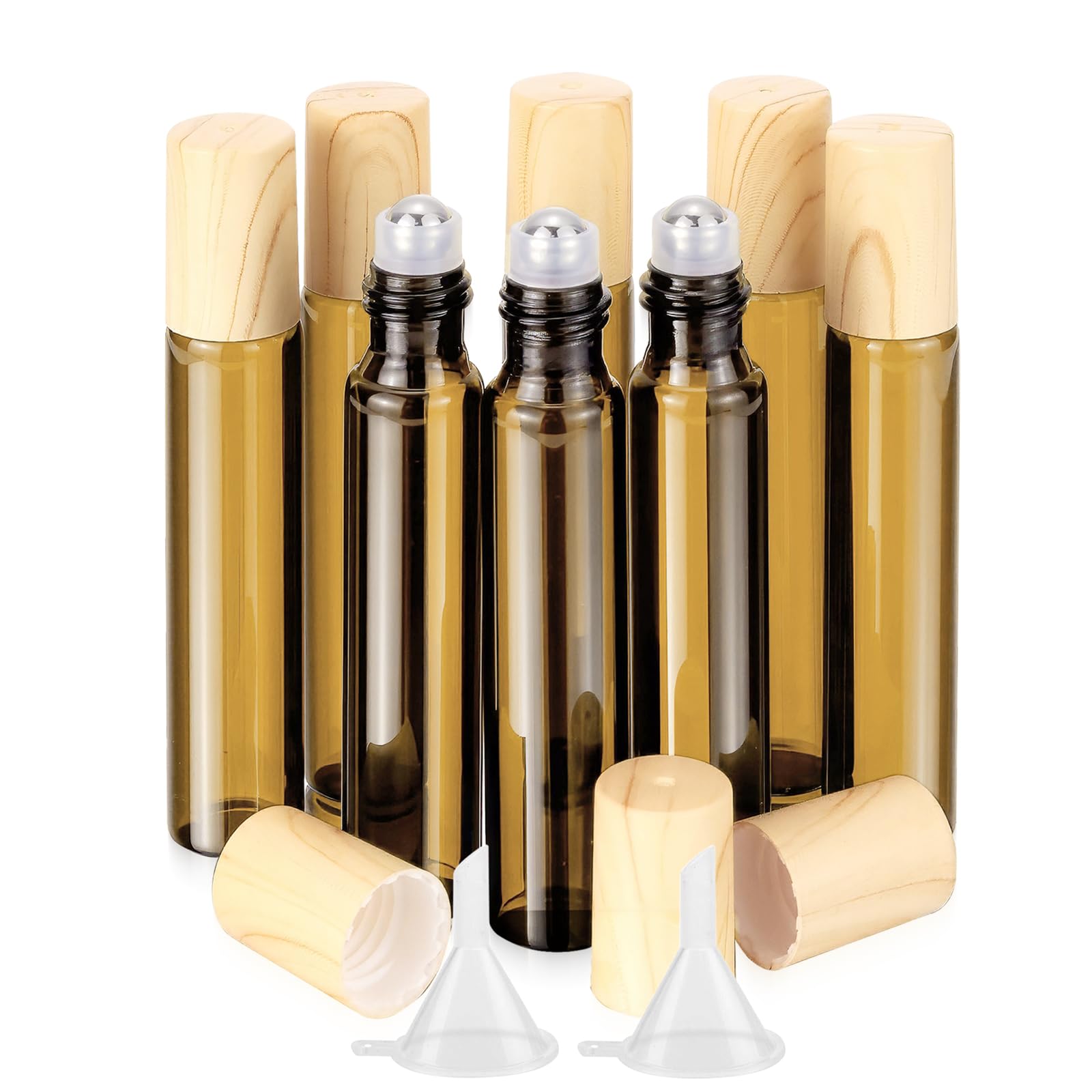 Newzoll Bouteille roll-on ambre 10ml pour huiles, protection UV et usage quotidien