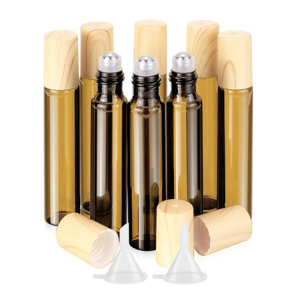 Newzoll Bouteille roll-on ambre 10ml pour huiles, protection UV et usage quotidien