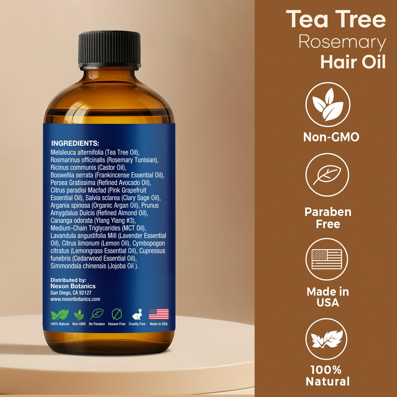 Nexon Botanics – cuir chevelu sec apaisé par ce soin capillaire.