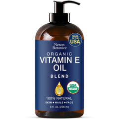 Nexon Botanics Vitamin E Oil bottle pour for smooth skin hydration