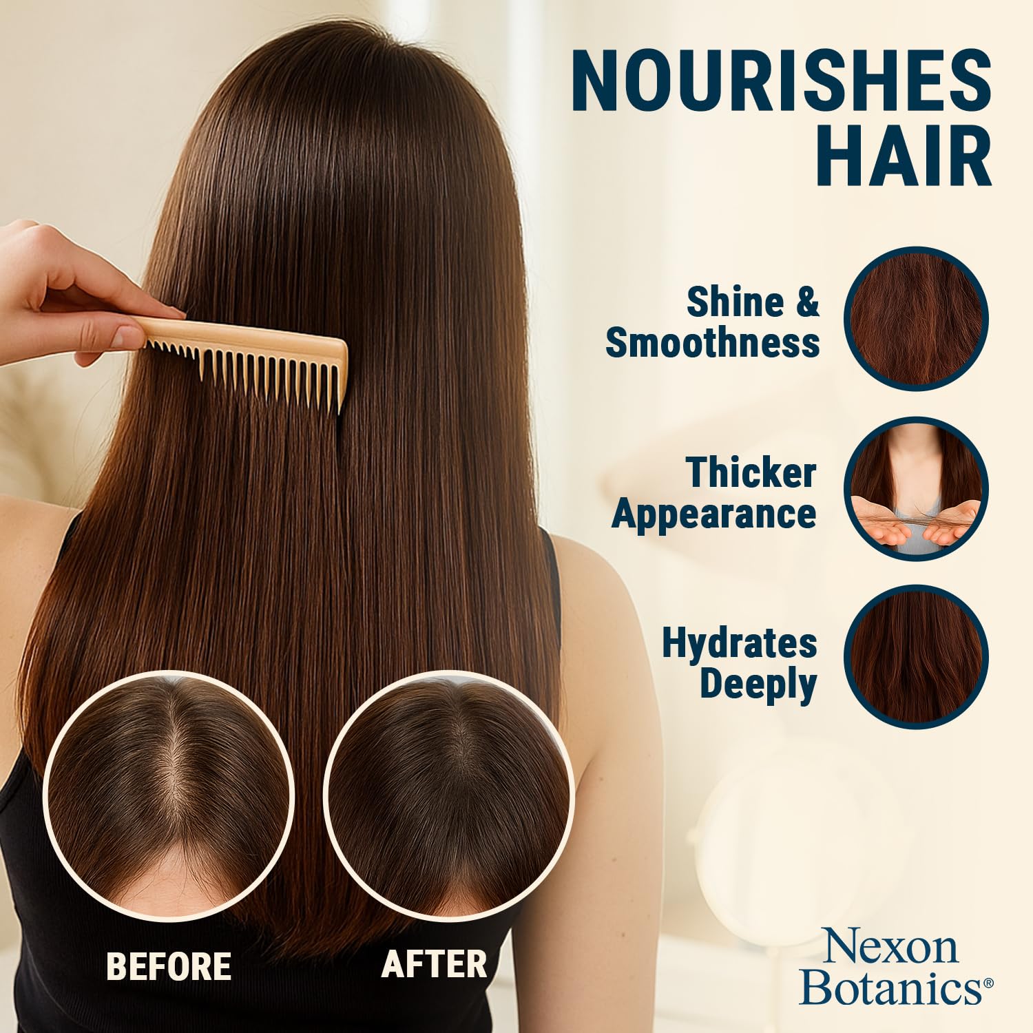 Nexon Botanics rosemary oil ingredients blend including castor and jojoba oils
