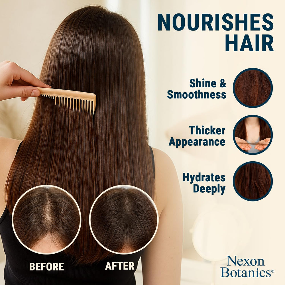 Nexon Botanics rosemary oil ingredients blend including castor and jojoba oils