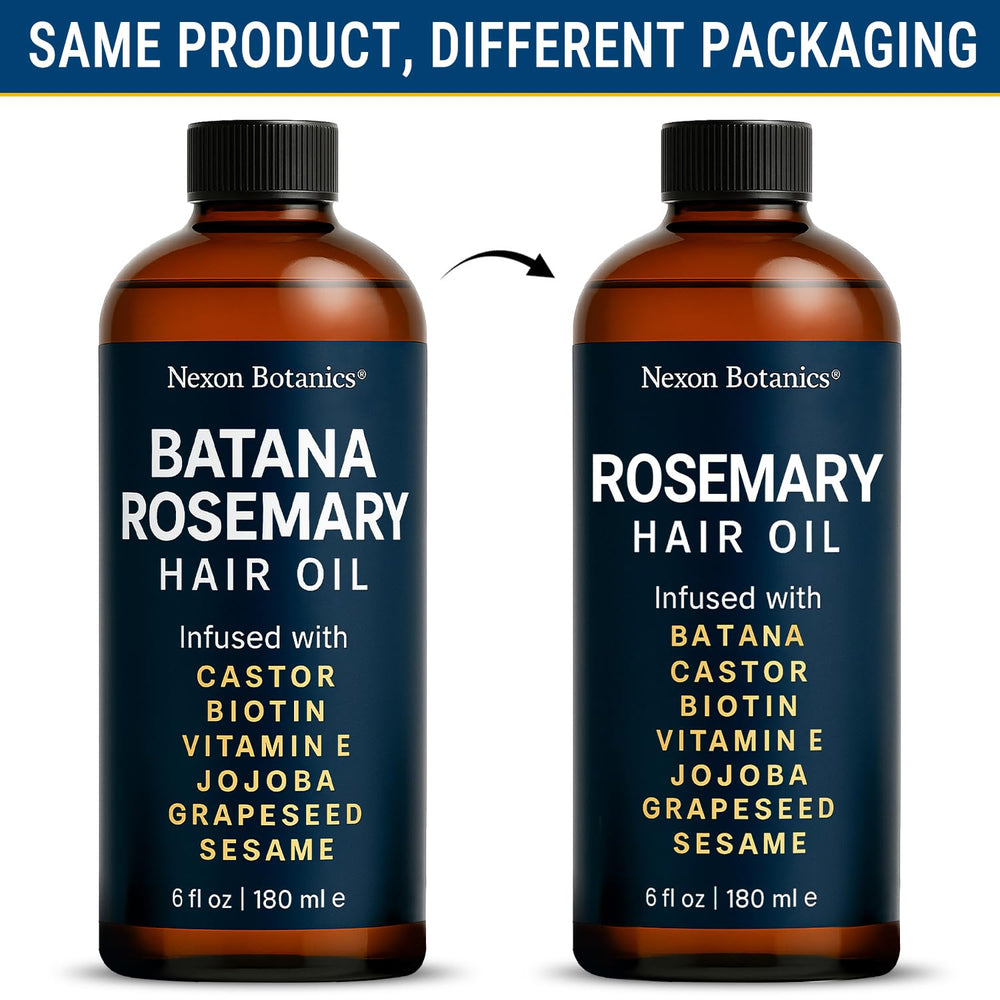 Nexon Botanics Rosemary Oil labeled as USA-made on a clean surface
