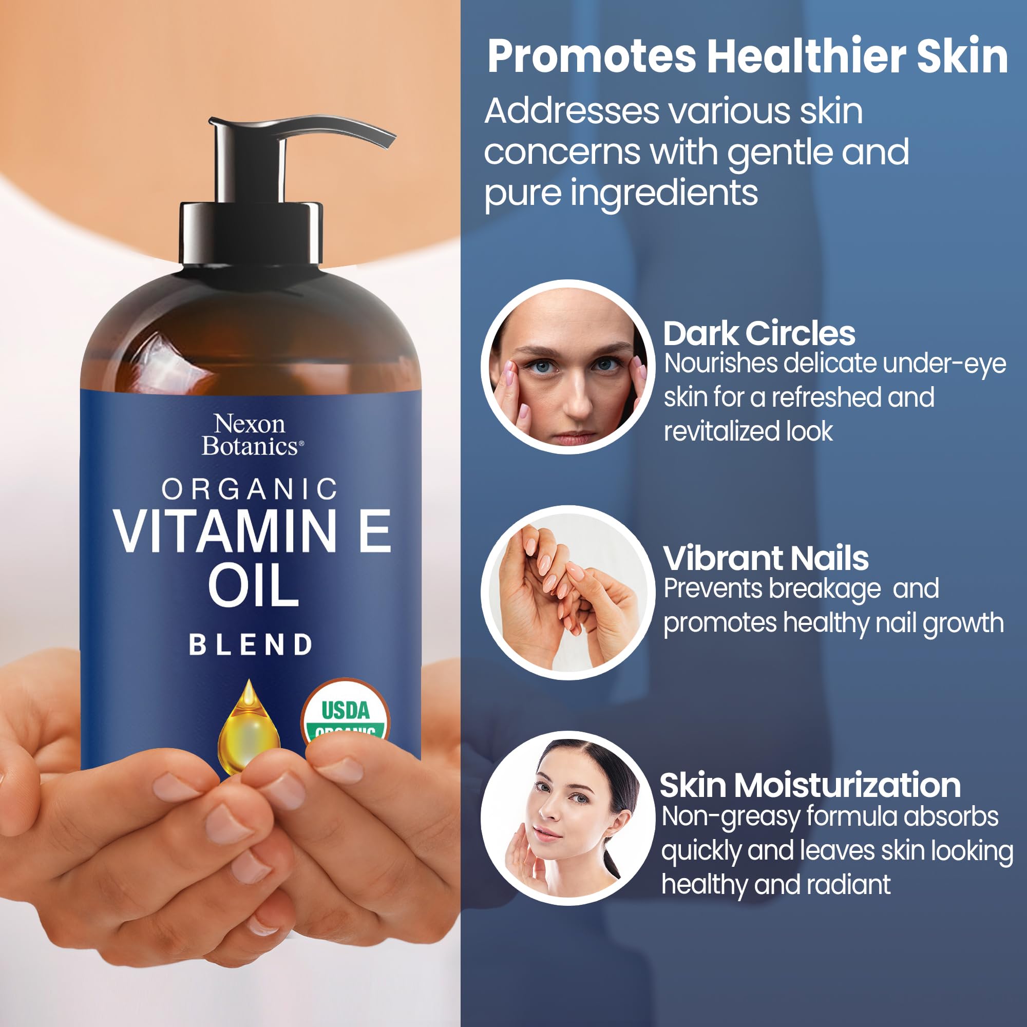 Nexon Botanics Vitamin E Oil under-eye radiance for smoother skin