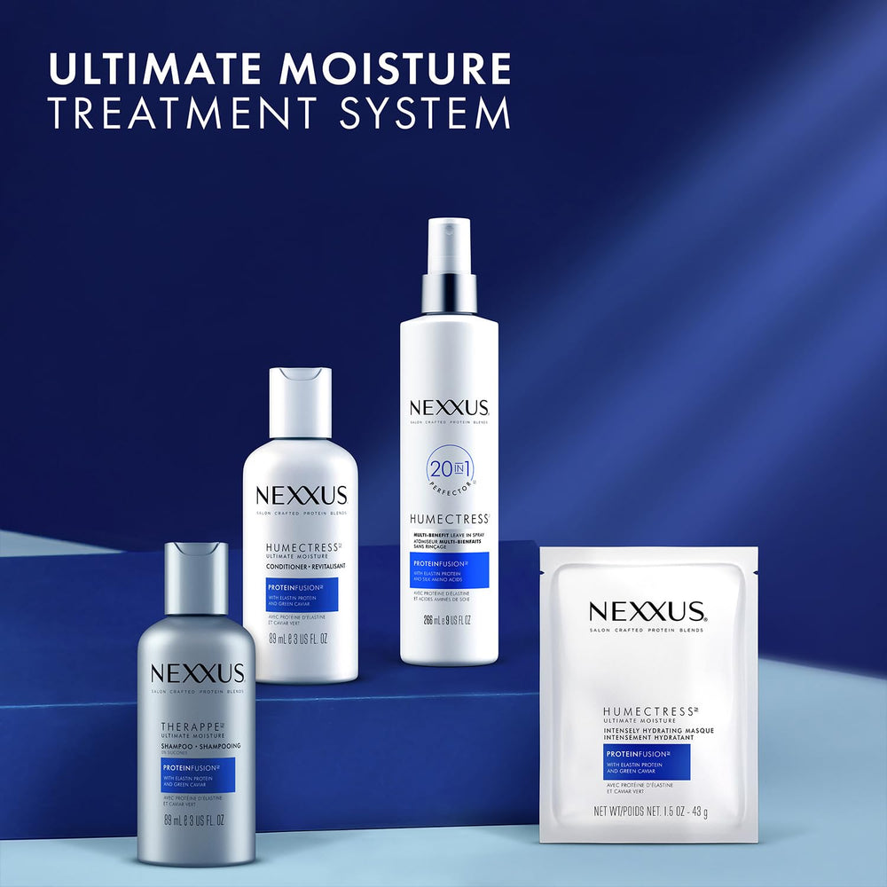 Brillance et douceur des cheveux après utilisation de Nexxus