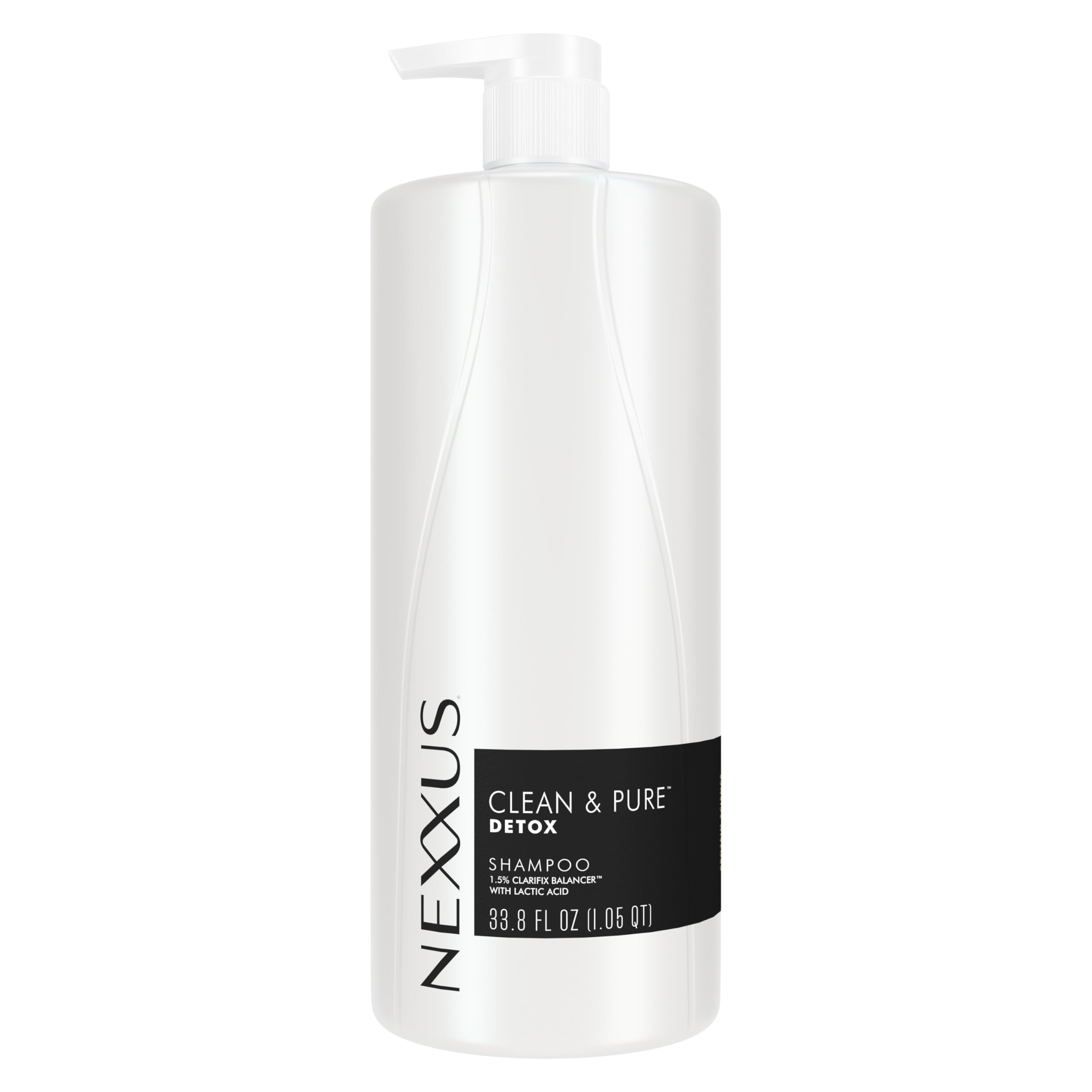 Nexxus Clean & Pure Shampoing Clarifiant: la bouteille purifie et nourrit les cheveux.