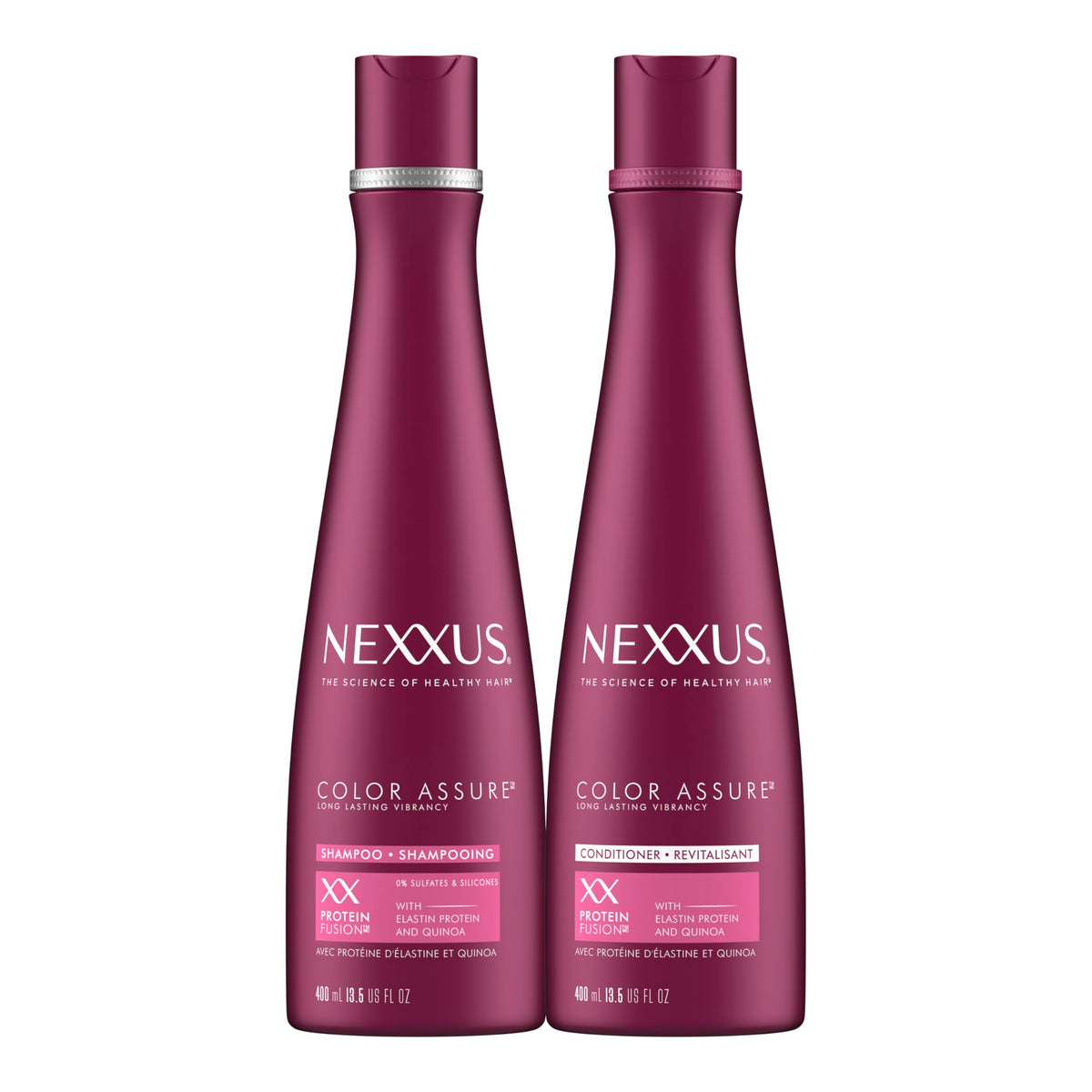 Nexxus Color Assure Shampoing Bouteille: révèle la couleur vibrante dès le premier lavage