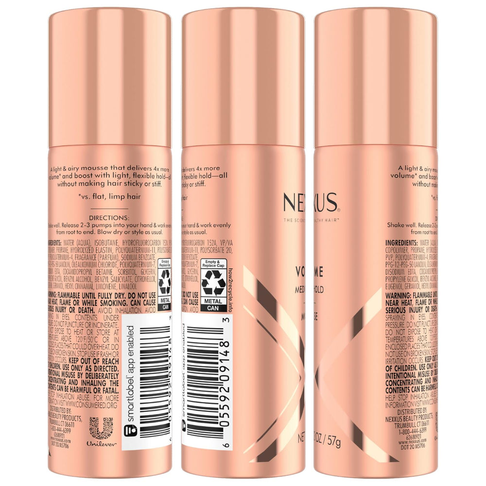 Nexxus Comb Thru Hairspray, prise en main rapide, tenue flexible sans résidu.