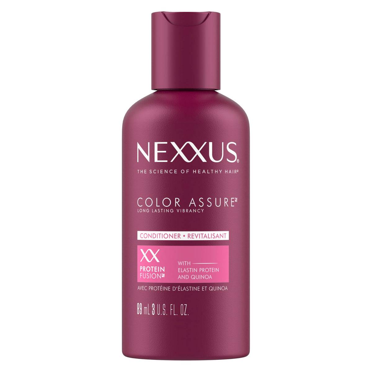 Nexxus Color Assure: conditionneur, bouteille 3oz, éclat de couleur.