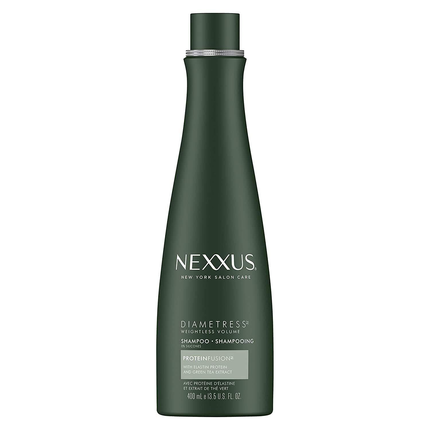 Flacon Nexxus Diametress - shampooing volumisant prêt à l'emploi pour cheveux fins.