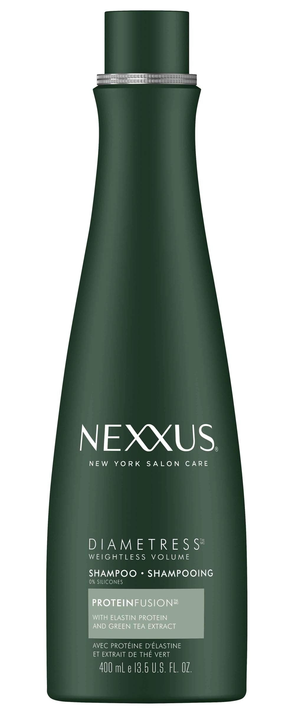 Nexxus Diamtress shampoing volumisant — bouteille, apporte du volume aux cheveux fins.