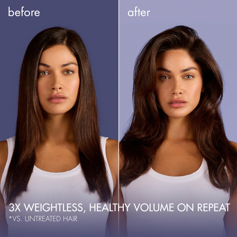 Nexxus Hy-Volume Shampoo, protéine fusion avec collagène et acide hyaluronique.