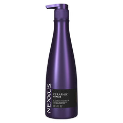 Nexxus Keraphix: bouteille du conditionneur, texture riche pour réparation ciblée.