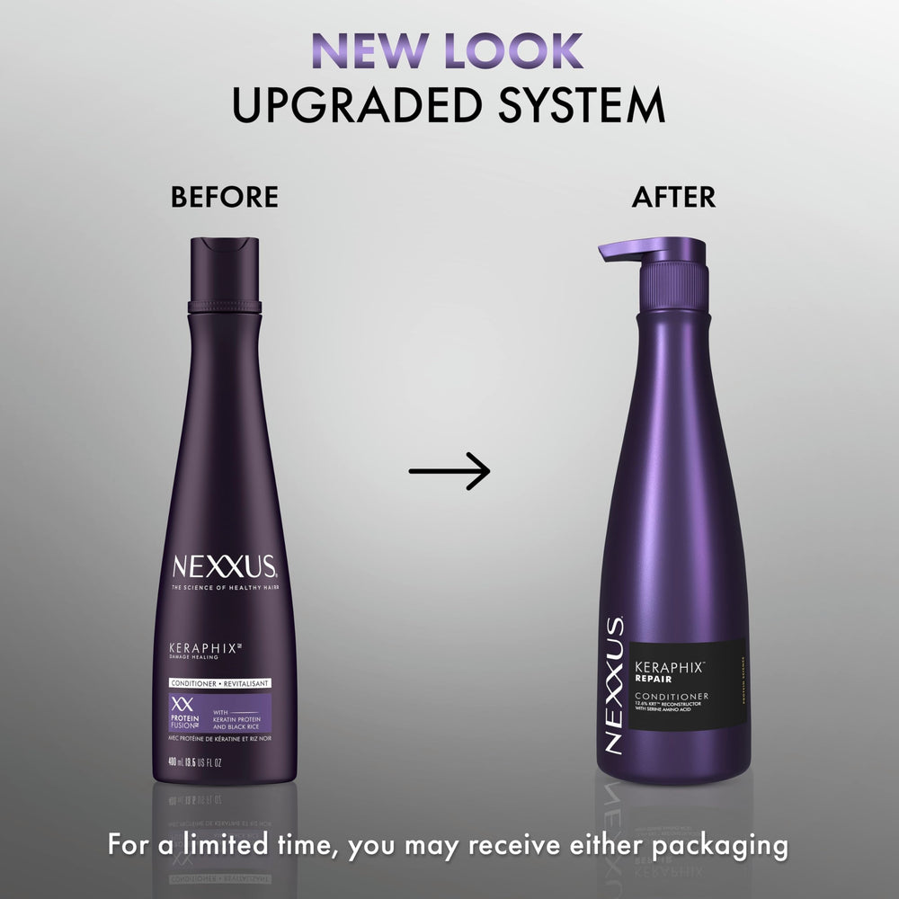 Nexxus Keraphix: cheveux après utilisation, douceur et brillance retrouvées.