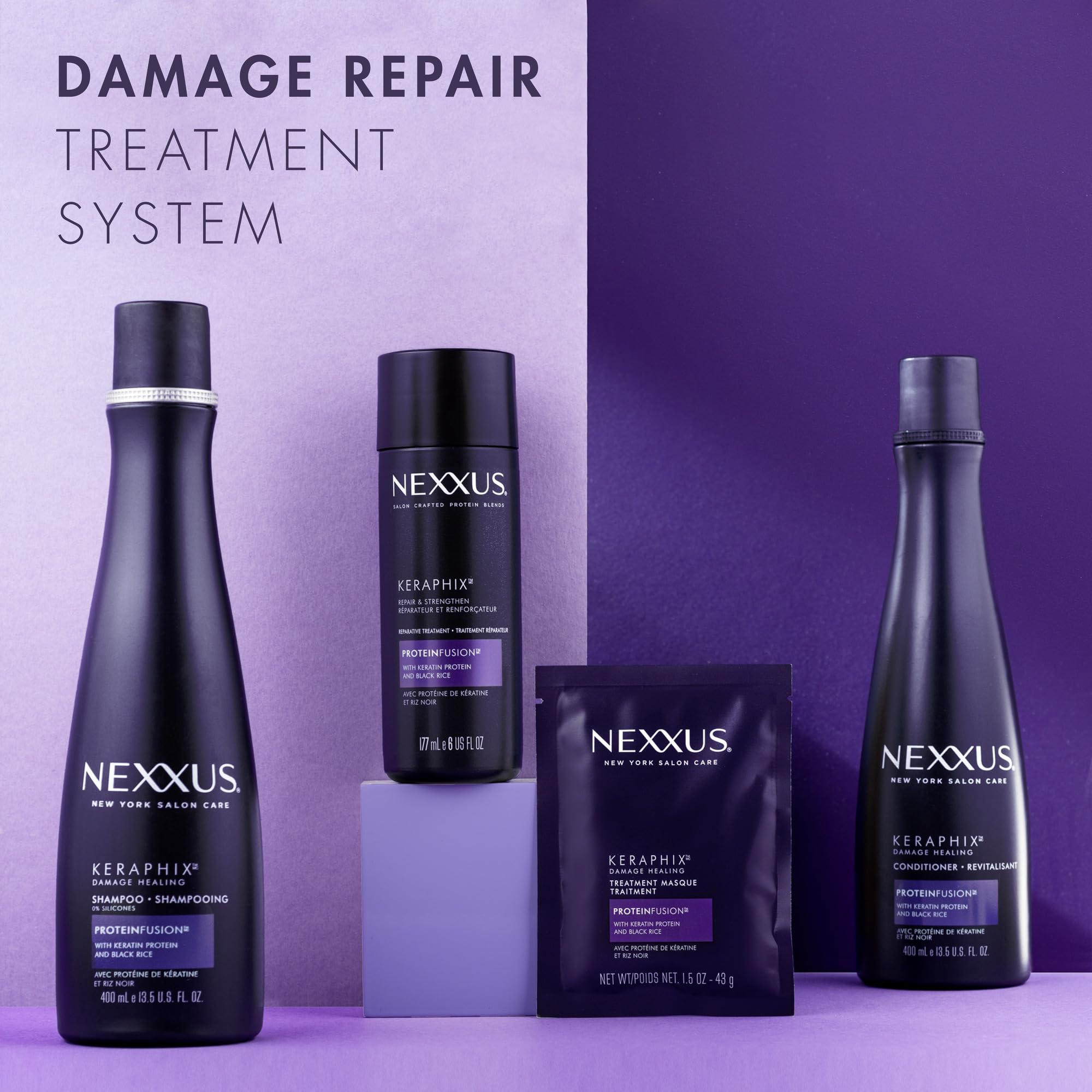 Conditionneur Keraphix complète le rituel cheveux plus forts.