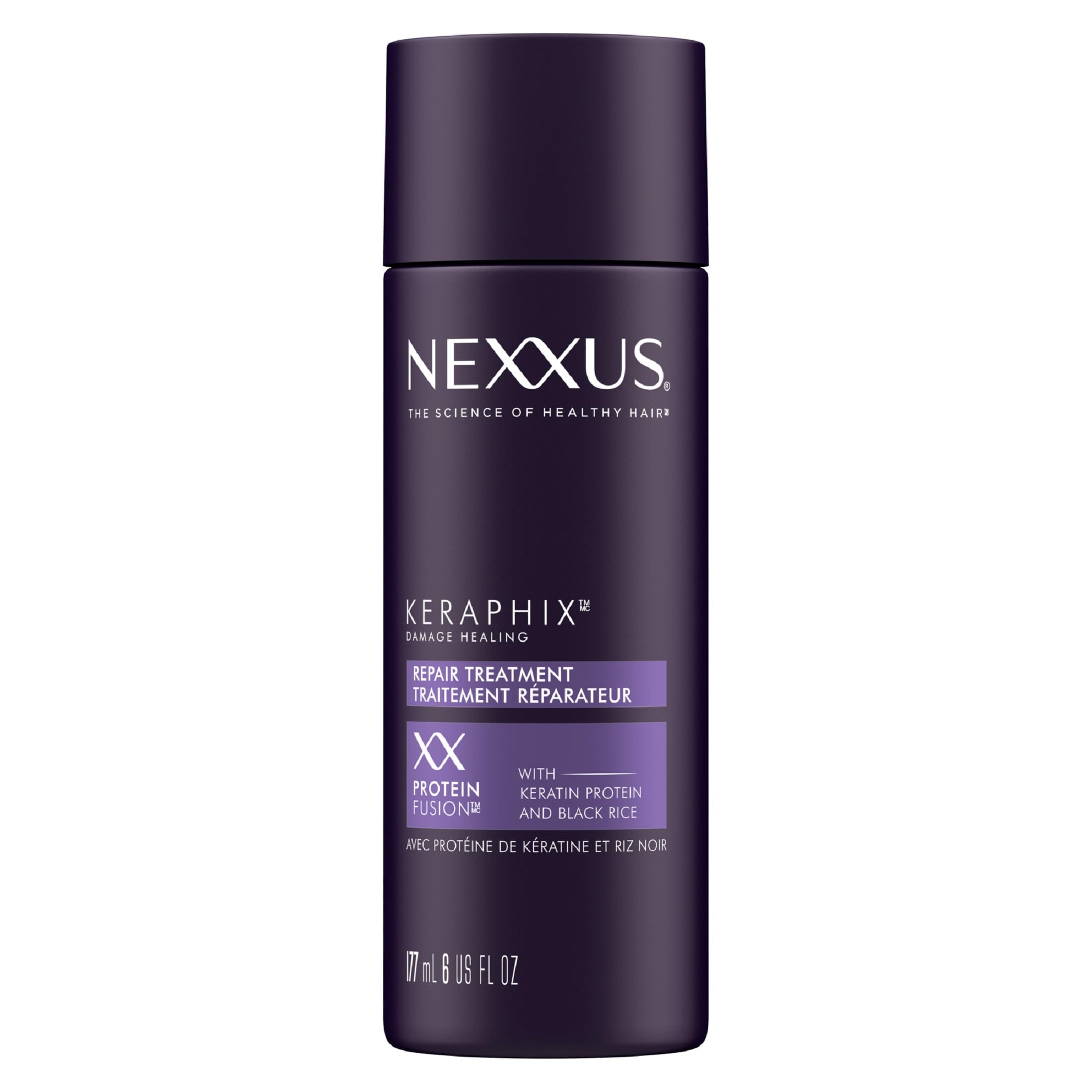 Nexxus Keraphix crème prélavage, peut aider à réparer les pointes abîmées.