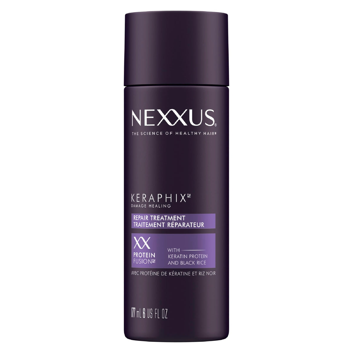 Nexxus Keraphix crème prélavage, peut aider à réparer les pointes abîmées.