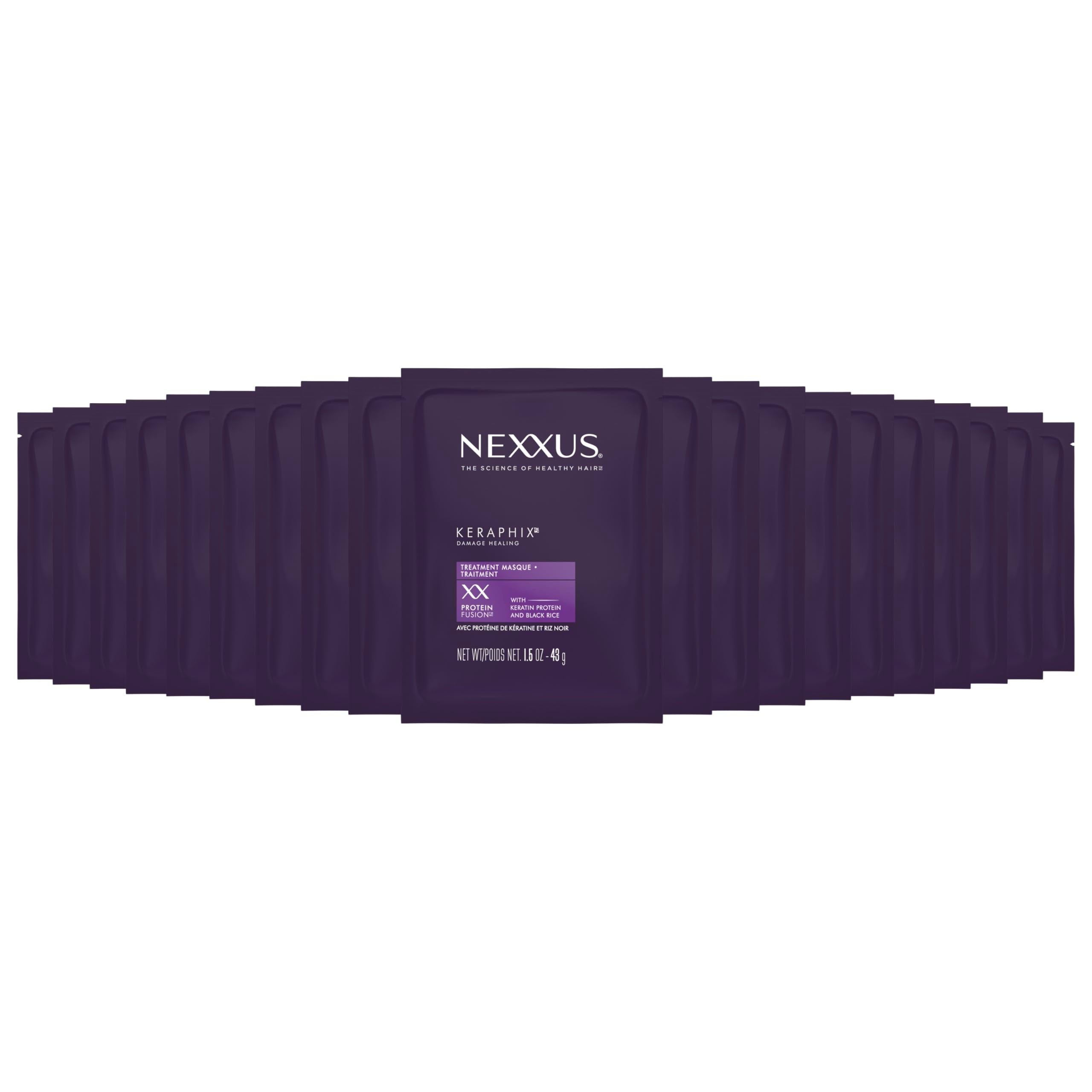 Nexxus Keraphix Masque texture crème enveloppant et hydratant les cheveux.