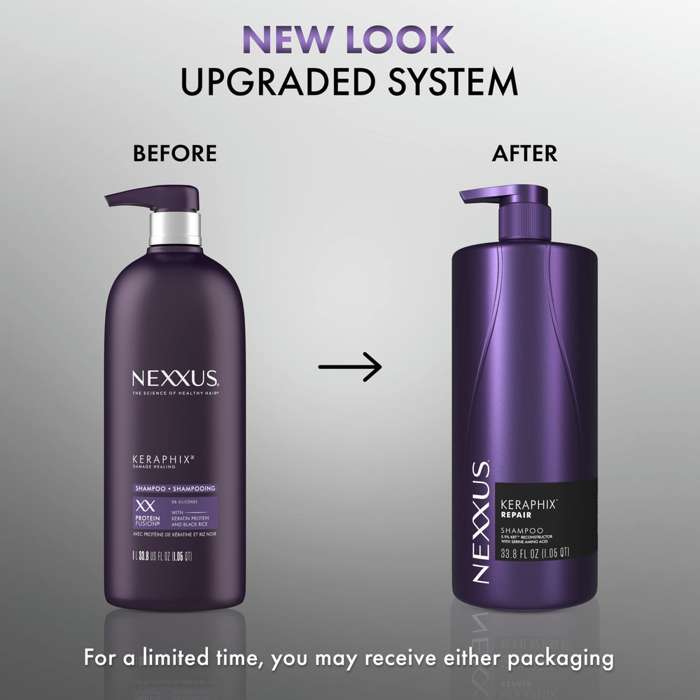 Nexxus Keraphix Shampoing – mousse légère, lavage doux pour cheveux secs