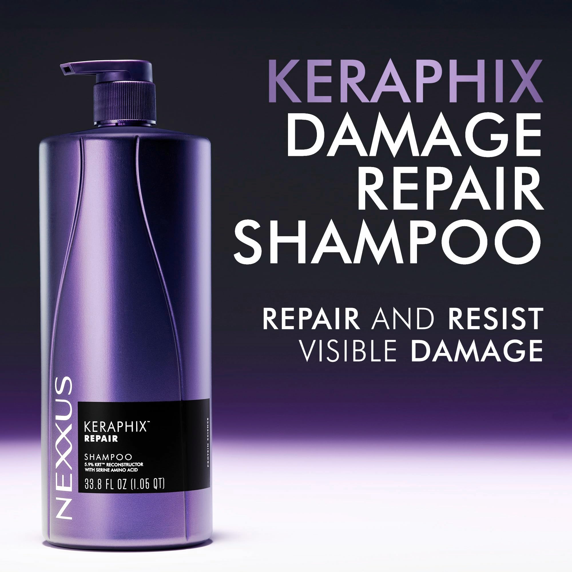 Nexxus Keraphix Shampoing – texture crème, hydratation profonde sans lourdeur