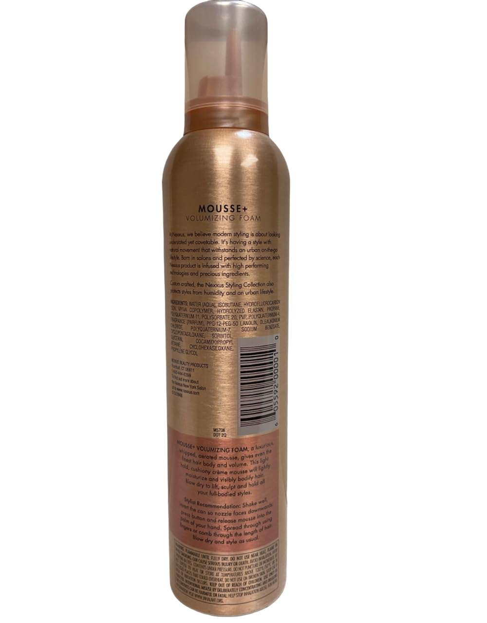 Application Nexxus Mousse Plus : enveloppe légère pour le coiffage