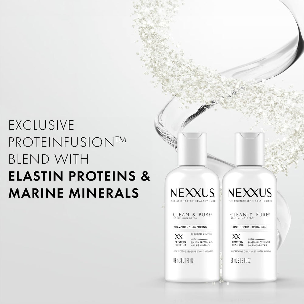 Nexxus Proteine-Elastine-Mineraux-marins, renforce et protège les fibres capillaires.