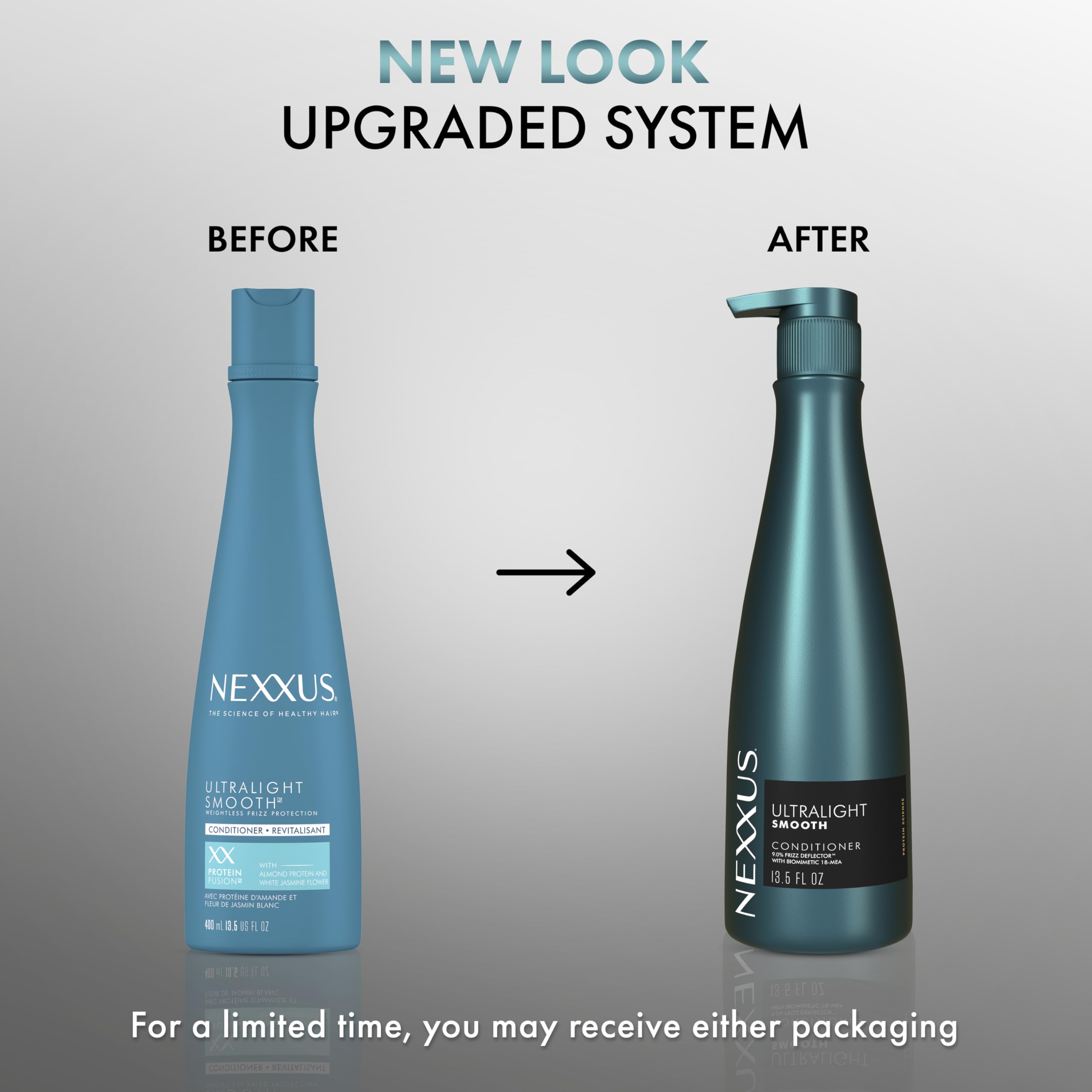 Nexxus Ultralight Smooth – étude d’application sur cheveux après l’utilisation.