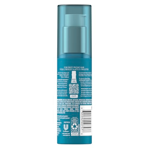 Nexxus Ultralight Smooth Serum – application mains, douceur légère et finition soyeuse.