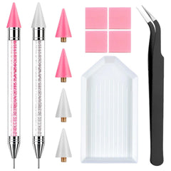 Pince NFRBTD Strass rose, précision pour l'art des ongles.