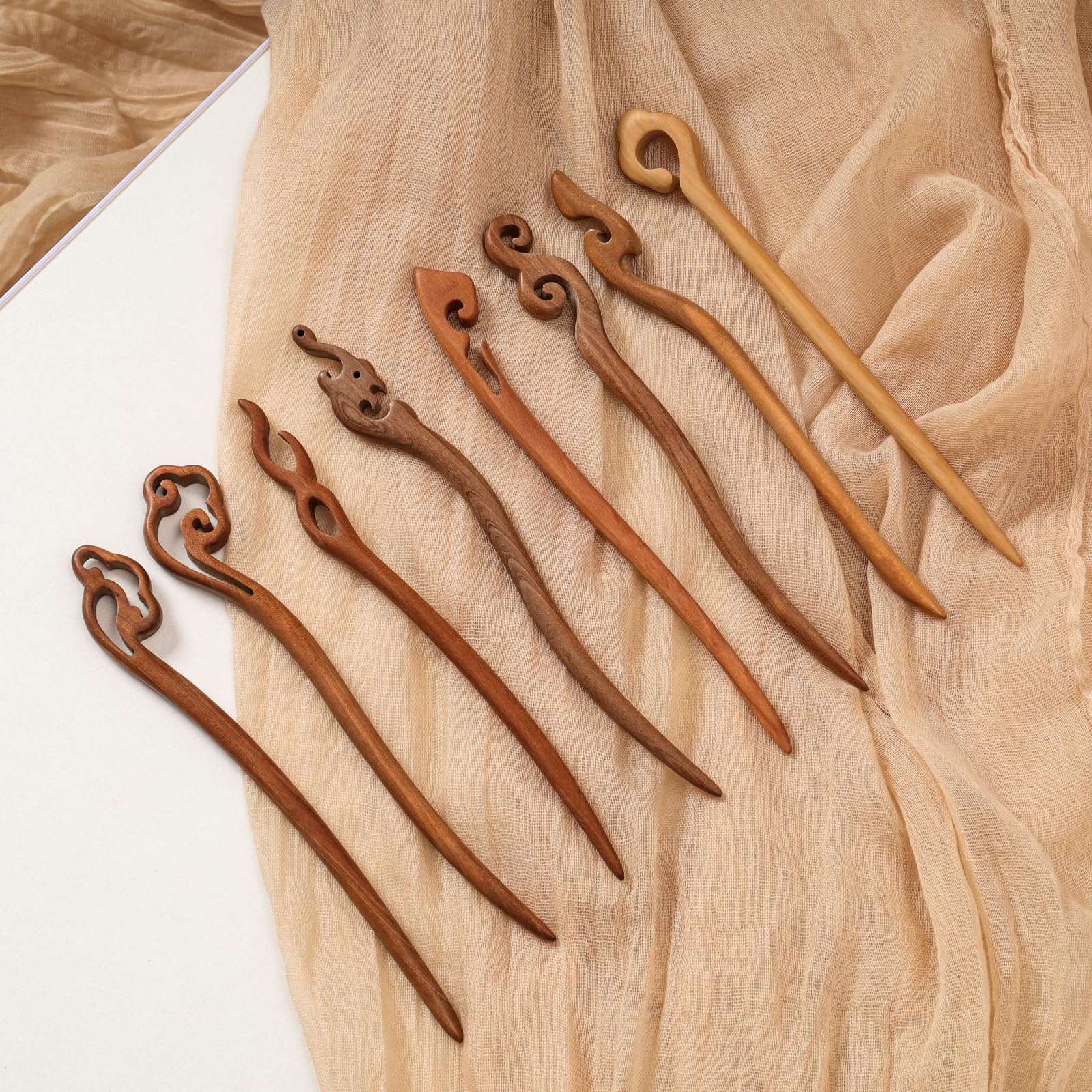 Ngdhkd baguettes cheveux designs gravés classiques pour une allure sophistiquée.