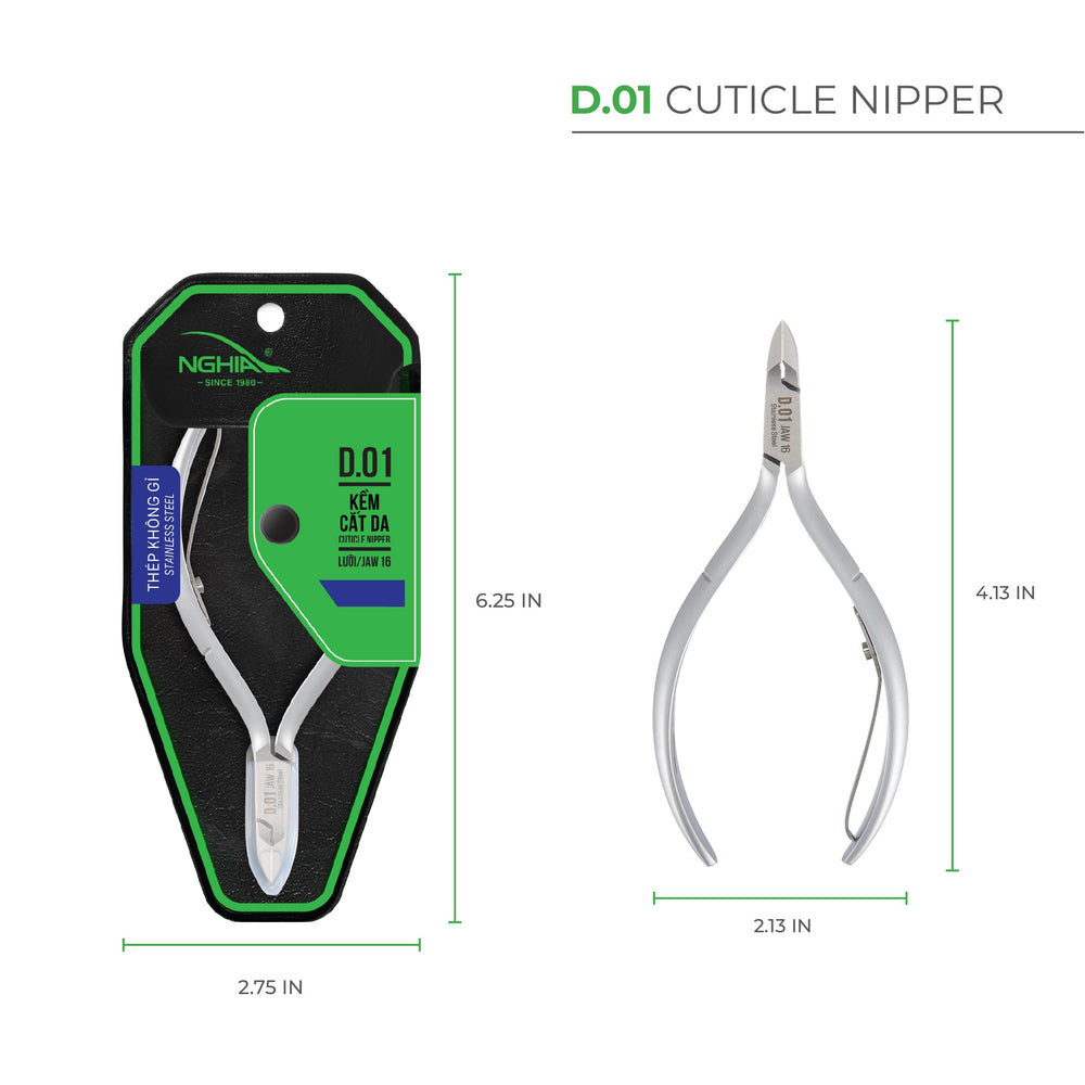 Pince Nghia D-01, poignée ergonomique pour un contrôle optimal.
